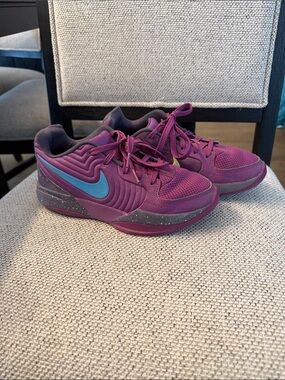 Nike Kids Purple Sneakers with Blue Swoosh
